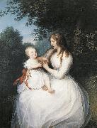 Erik Pauelsen Portrait of Friederike Brun with her daughter Charlotte sitting on her lap